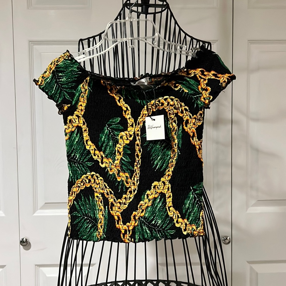 Revamped Stretchy Material Off Shoulder Top